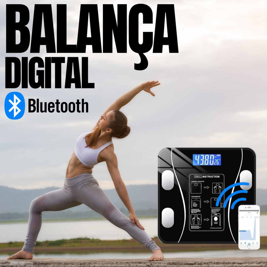 Balança Digital Bluetooth de Bioimpedância